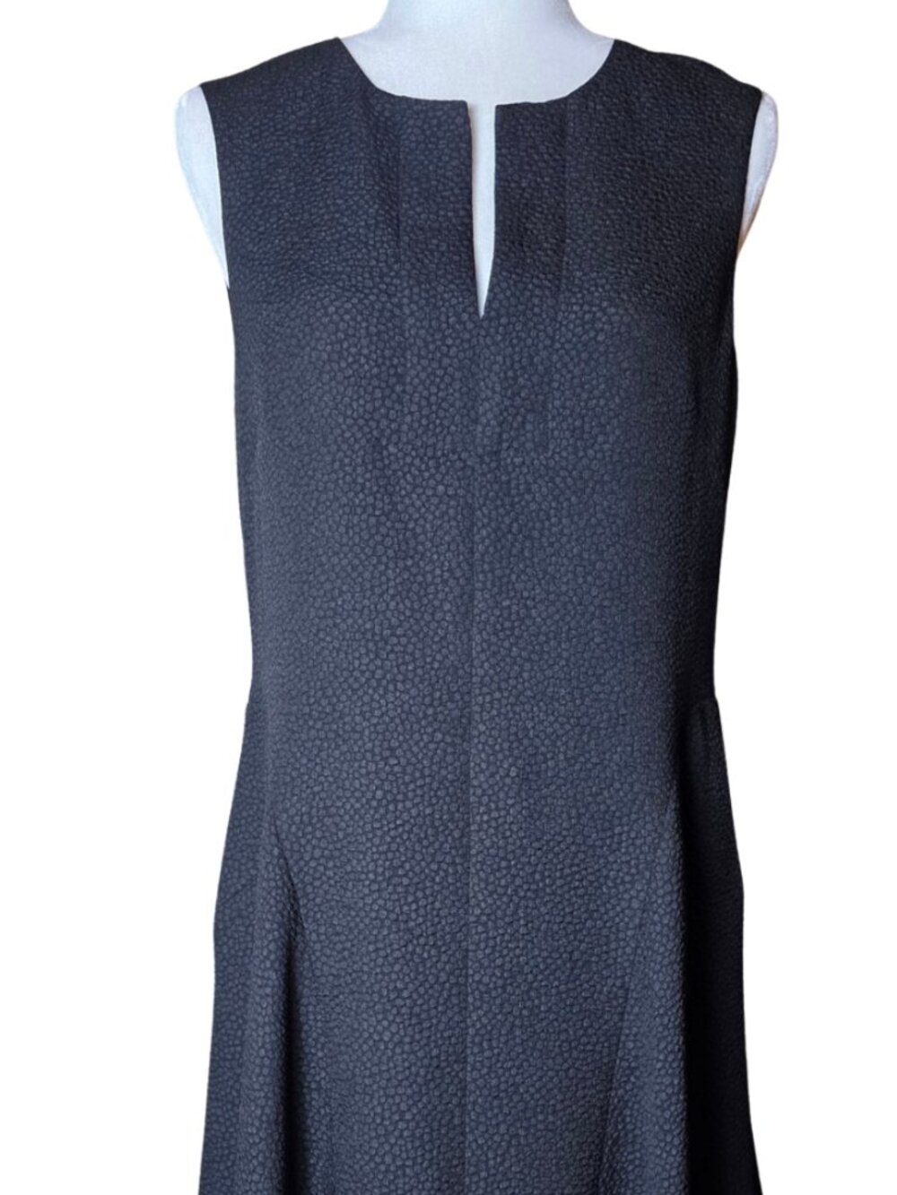 BCBGMAXAZRIA Women's Fit & Flare Dress Size Small Black Texture Fabric NWT